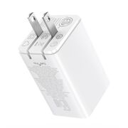 Incarcator priza US 65W GaN6 USB, Type-C Baseus 2x USB, 2x Type-C, 65W, cu Cablu Type-C, 100W, 20V, 5A, 1m, P10162702213-00