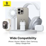 Incarcator priza Fast Charge 2in1 Baseus Usb, Type-c, 20W, 5V/3A, alb CCZC20UE