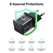 Incarcator priza Baseus - wall charger palm (p10111605113-01) - fast charger, cu cablu type-c la type-c, 30w, 5v/3.0a, 1m - cluster black