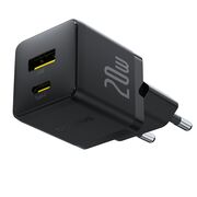 Incarcator priza Baseus - wall charger palm (p10111608113-00) - 2 in 1 fast charger, usb, type-c, 20w, 5v/3a - cluster black