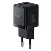 Incarcator priza Baseus - wall charger palm (p10111608113-00) - 2 in 1 fast charger, usb, type-c, 20w, 5v/3a - cluster black