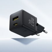 Incarcator priza Baseus - wall charger palm (p10111608113-00) - 2 in 1 fast charger, usb, type-c, 20w, 5v/3a - cluster black