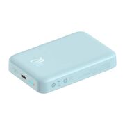 Baterie externa Baseus - power bank magnetic mini (ppcx110103) - usb-c, magsafe, 10000mah, 20w, with cable type-c, 3a, 30cm - bleu