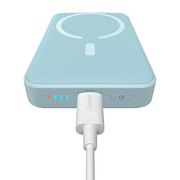 Baterie externa Baseus - power bank magnetic mini (ppcx110103) - usb-c, magsafe, 10000mah, 20w, with cable type-c, 3a, 30cm - bleu