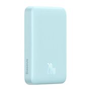 Baterie externa Baseus - power bank magnetic mini (ppcx110103) - usb-c, magsafe, 10000mah, 20w, with cable type-c, 3a, 30cm - bleu