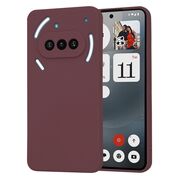 Husa pentru  Nothing Phone (3a) Liquid Silicone, subțire, captusita cu microfibra, anti amprentă, protectie cameră foto, Bordeaux