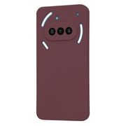 Husa pentru  Nothing Phone (3a) Liquid Silicone, subțire, captusita cu microfibra, anti amprentă, protectie cameră foto, Bordeaux