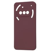 Husa pentru  Nothing Phone (3a) Liquid Silicone, subțire, captusita cu microfibra, anti amprentă, protectie cameră foto, Bordeaux