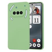 Husa pentru  Nothing Phone (3a) Liquid Silicone, subțire, captusita cu microfibra, anti amprentă, protectie cameră foto, Verde deschis
