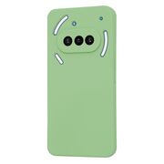 Husa pentru  Nothing Phone (3a) Liquid Silicone, subțire, captusita cu microfibra, anti amprentă, protectie cameră foto, Verde deschis