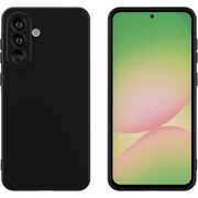 Husa pentru Samsung Galaxy A56 Liquid Silicone, subțire, captusita cu microfibra, anti amprentă, protectie cameră foto - negru