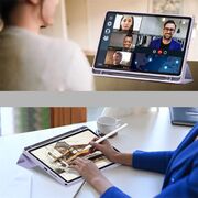 Husa pentru Lenovo Tab 10.1 2025 TB311 Soft Shell cu functie wake-up/sleep si compartiment pentru stylus, tip stand - Lavanda