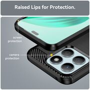 Husa pentru Honor X8c Liquid Carbon Silicone - negru