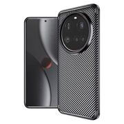 Husa de protectie pentru  Xiaomi 15 Ultra Auto Focus Slim, Anti-Scratch, cu fibra de carbon si protectie lentile - Negru denim
