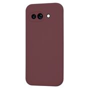 Husa pentru  Google Pixel 9A Liquid Silicone, subțire, captusita cu microfibra, anti amprentă, protectie cameră foto, Bordeaux