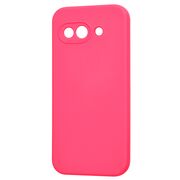 Husa pentru  Google Pixel 9A Liquid Silicone, subțire, captusita cu microfibra, anti amprentă, protectie cameră foto, Fucsia