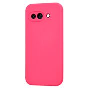Husa pentru  Google Pixel 9A Liquid Silicone, subțire, captusita cu microfibra, anti amprentă, protectie cameră foto, Fucsia