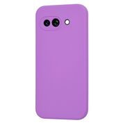Husa pentru  Google Pixel 9A Liquid Silicone, subțire, captusita cu microfibra, anti amprentă, protectie cameră foto, Mov