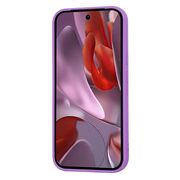Husa pentru  Google Pixel 9A Liquid Silicone, subțire, captusita cu microfibra, anti amprentă, protectie cameră foto, Mov