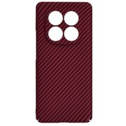 Husa pentru  Xiaomi Redmi Note 14 Pro+ Plus CarbonFiber UltraSlim, Lightweight, Bordeaux