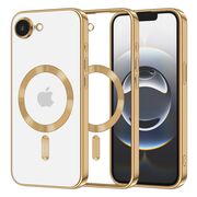 Husa pentru  iPhone 16e cu MagSafe si protectie pentru lentile anti-shock 1.5 mm transparent - Auriu