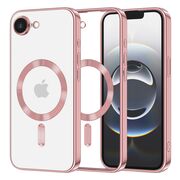 Husa pentru  iPhone 16e cu MagSafe si protectie pentru lentile anti-shock 1.5 mm transparent - Roz