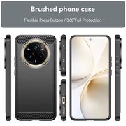 Husa pentru Realme 14 Pro+ Plus Carbon Liquid Silicone, Negru
