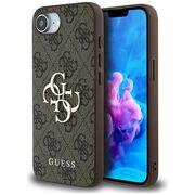 Husa premium pentru  iPhone 16e Guess Elegance Series - Maro inchis