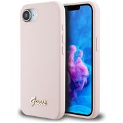 Husa premium pentru  iPhone 16e Guess Elegance Series - Roz neon