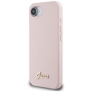 Husa premium pentru  iPhone 16e Guess Elegance Series - Roz neon