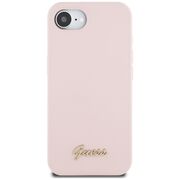 Husa premium pentru  iPhone 16e Guess Elegance Series - Roz neon