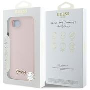 Husa premium pentru  iPhone 16e Guess Elegance Series - Roz neon