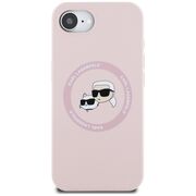 Husa premium pentru  iPhone 16e Karl Lagerfeld compatibila Magsafe - Roz