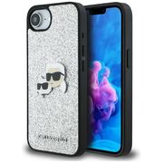 Husa premium pentru  iPhone 16e Karl Lagerfeld superior quality - Argintiu