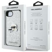 Husa premium pentru  iPhone 16e Karl Lagerfeld superior quality - Argintiu