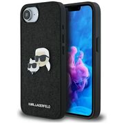 Husa premium pentru  iPhone 16e Karl Lagerfeld superior quality - Negru print