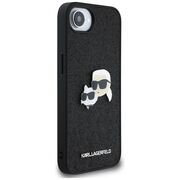 Husa premium pentru  iPhone 16e Karl Lagerfeld superior quality - Negru print