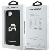 Husa premium pentru  iPhone 16e Karl Lagerfeld superior quality - Negru print
