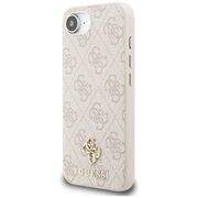 Husa premium pentru  iPhone 16e compatibila MagSafe Guess Luxury Series - Bej