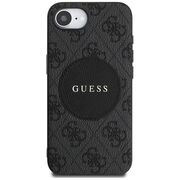 Husa premium pentru  iPhone 16e compatibila MagSafe Guess Luxury Series - Maro carbune