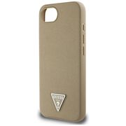 Husa premium pentru  iPhone 16e compatibila MagSafe Guess Luxury Series - Maro deschis