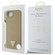 Husa premium pentru  iPhone 16e compatibila MagSafe Guess Luxury Series - Maro deschis