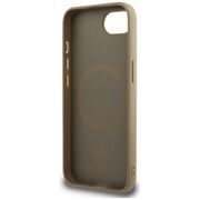 Husa premium pentru  iPhone 16e compatibila MagSafe Guess Luxury Series - Maro deschis