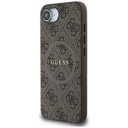 Husa premium pentru  iPhone 16e compatibila MagSafe Guess Luxury Series - Maro inchis