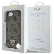 Husa premium pentru  iPhone 16e compatibila MagSafe Guess Luxury Series - Maro