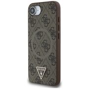 Husa premium pentru  iPhone 16e compatibila MagSafe Guess Luxury Series - Maro
