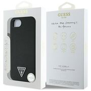 Husa premium pentru  iPhone 16e compatibila MagSafe Guess Luxury Series - Negru electric
