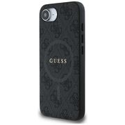 Husa premium pentru  iPhone 16e compatibila MagSafe Guess Luxury Series - Negru printat