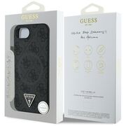Husa premium pentru  iPhone 16e compatibila MagSafe Guess Luxury Series - Negru royal