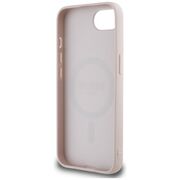 Husa premium pentru  iPhone 16e compatibila MagSafe Guess Luxury Series - Roz pal